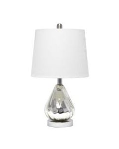 Lalia Home Kissy Pear Table Lamp, 20-1/4inH, White Shade/Chrome Base