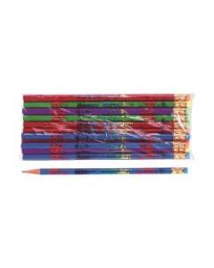 Moon Products Decorated Wood Pencils, #2, HB Hardness, Happy Birthday, Pack Of 12 Pencils