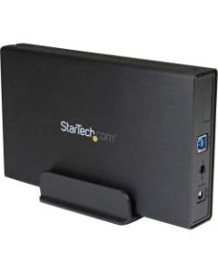 StarTech.com 3.5in Black USB 3.0 External SATA III Hard Drive Enclosure with UASP for SATA 6 Gbps - Portable External HDD - 1 x Total Bay - 1 x 3.5in Bay - Plastic