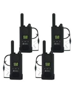 Cobra MicroTALK CBA-PX500BC2-SV01 FRS/GMRS Two-Way Radios, Black, Pack Of 4 Radios