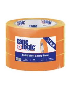 BOX Packaging Solid Vinyl Safety Tape, 3in Core, 1in x 36 Yd., Orange, Case Of 3
