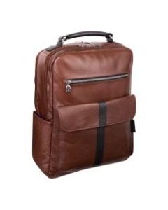 McKleinUSA Logan Backpack With 17in Laptop Pocket, Brown