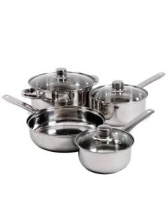 Gibson Home Landon 7-Piece Cookware Set, Silver