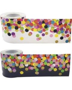 Teacher Created Resources Colorful Confetti Border Trim - Colorful Confetti - Sturdy, Durable - 3in Width x 600in Length - Multicolor - 2 / Set