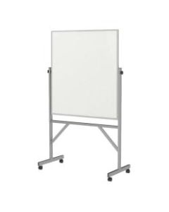 Ghent Reversible Natural Cork/Non-Magnetic Dry-Erase Whiteboard Board, 48in x 36in, Silver Aluminum Frame