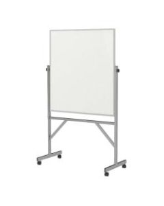 Ghent Reversible Natural Cork/Non-Magnetic Dry-Erase Whiteboard Board, 48in x 36in, Silver Aluminum Frame
