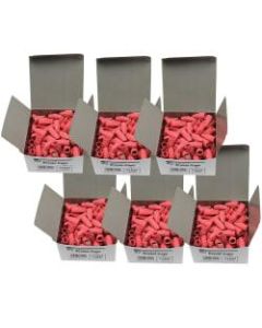 Charles Leonard Economy Wedge-Shaped Eraser Caps, Pink, 144 Erasers Per Box, Pack Of 6 Boxes