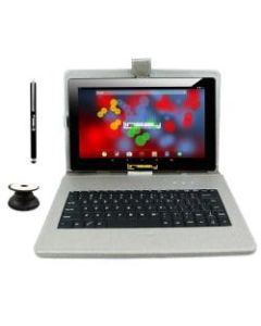 Linsay F10IPS Tablet, 10.1in Screen, 2GB Memory, 32GB Storage, Android 10, Silver Keyboard