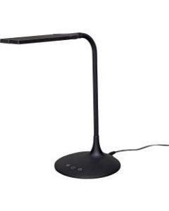 Lorell 2-In-1 LED Desktop Lamp, 15inH, Black