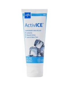 CURAD Medline ActivICE Topical Pain Reliever, Gel, 4 Oz