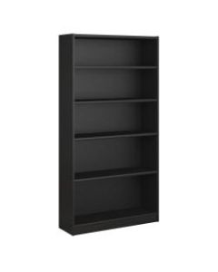 Bush Furniture Universal 5 Shelf Bookcase, Classic Black, Standard Delivery
