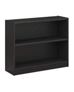 Bush Furniture Universal 2 Shelf Bookcase, Classic Black, Standard Delivery