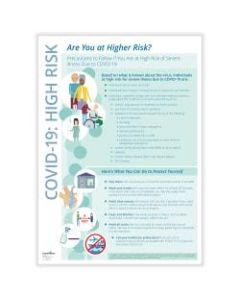 ComplyRight Coronavirus (COVID-19) Protect Yourself If You Are High Risk Poster, English, 14in x 10in
