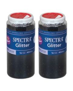Pacon Spectra Glitter, 1 Lb, Black, Pack Of 2 Jars