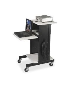 Balt 3-Shelf Presentation Cart, 40 1/4inH x 18inW x 30inD, Black/Gray