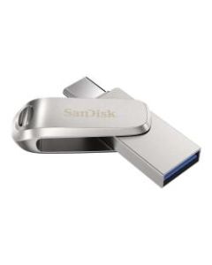 SanDisk iXpand Dual Drive USB-C Luxe Flash Drive, 64GB, Silver