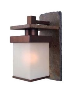Kenroy Home Boulder 1-Light Small Wall Lantern, 5inW, Natural Slate/Copper