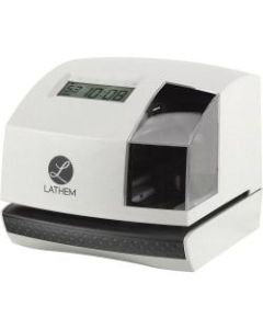 Lathem 100E Electronic Time Clock - Biometric - Digital - Time, Date Record Time