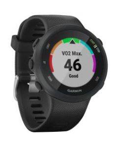 Garmin Forerunner 45 GPS Watch - Wrist - Heart Rate Monitor, Accelerometer - 1in - 208 x 208 - GPS - 168 Hour - 1.65in - Black - Glass Lens - Silicone Band - Water Resistant - Glass Lens