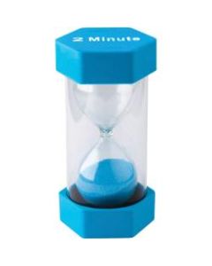Teacher Created Resources 2-Minute Plastic Sand Timer, 6-3/8in x 3-1/4in, Blue