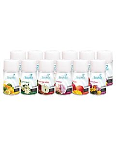 TimeMist Metered Air Freshener Refills, Assorted Frangrances, 6.6 Oz., Carton Of 12 Cans