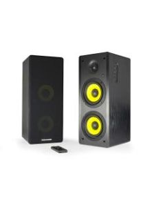 Thonet & Vander HOCH 2.0 35W Wooden Bluetooth HOCHBTB Bookshelf Speakers, Black, Pack Of 2 Speakers