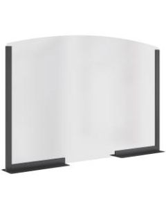 Deflecto Booth Barrier, 42inW x 23-1/2inH, Clear/Black