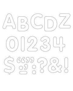 TREND STICK-EZE Stick-On Letters, 1in, White, Pack Of 324