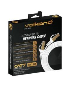 VolkanoX Giga Series Cat 7 High-Speed Gigabit Ethernet Cable, 3ft, White, VK-20063-WT