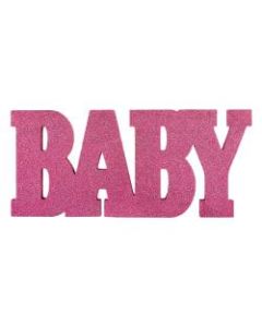 Amscan Oh Baby Girl Standing Sign, 8in x 18in, Pink