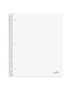 Office Depot Brand Stellar Poly Notebook, 8-1/2in x 11in, 1 Subject, College Ruled, 100 Sheets, White
