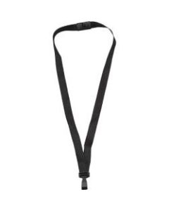 Advantus Plastic Hook Flat Breakaway Lanyard - 12 / Pack - 36in Length - Black - Plastic