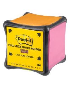 Post-it Notes Full-Coverage Cube Dispenser, 3 13/16in x 3 13/16in, Black