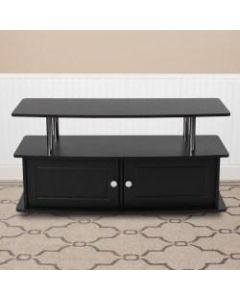 Flash Furniture TV Stand With 2 Cabinets, 21-1/2inH x 43-1/4inW x 16inD, Black