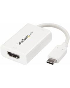 StarTech.com USB-C to HDMI Adapter with USB Power Delivery - USB Type-C to HDMI Converter for Computers with USB C - USB Type C - 4K 60Hz - Using a single USB Type-C port on your laptop output HDMI video and charge the laptop