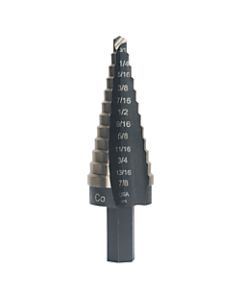 Cobalt Step Drills, 3/16 in-7/8 in, 12 Steps