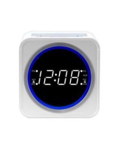 Nelsonic FM Clock Radio, White