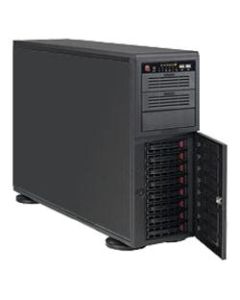 Supermicro SuperChassis SC743TQ-903B System Cabinet - Rack-mountable - Black - 4U - 11 x Bay - 6 x Fan(s) Installed - 1 x 900 W - EATX Motherboard Supported - 56 lb - 6 x Fan(s) Supported - 3 x External 5.25in Bay - 8 x External 3.5in Bay - 7x Slot(s)