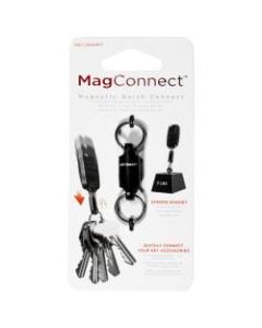 KeySmart MagConnect Quick Connect Key Chain Magnets, Black, Set Of 5 Key Chains