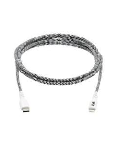 Tripp Lite Heavy-Duty USB-C to C94 Lightning Cable (M/M), 10 ft. - First End: 1 x Type C Male USB - Second End: 1 x Lightning Male Proprietary Connector - 480 Mbit/s - MFI - Nickel Plated Connector - Gold Plated Contact - Black, White