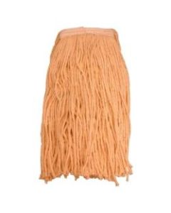 Magnolia Brush 4-Ply Cotton Mop Heads, Regular, 24 Oz Capacity, Orange, Pack Of 12 Mop Heads