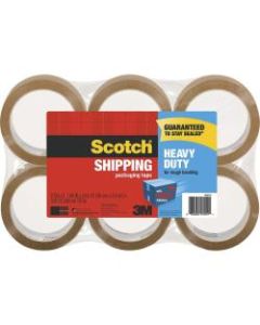 Scotch Heavy Duty Shipping Packaging Tape - 54.60 yd Length x 1.88in Width - 6 - Tan