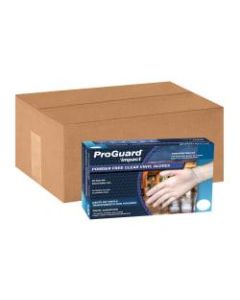 ProGuard Vinyl Powder-Free General Purpose Gloves, Medium, Clear, 100 Per Box, Case Of 10 Boxes