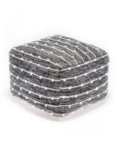 Anji Mountain Betty Boop Pouf Ottoman, Black/Ivory