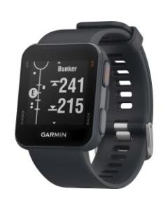 Garmin Approach S10 Golf Watch - Odometer - Calendar, Scorecard, Timer, Clock Display - Distance Traveled - 64 MB - GPS - 2352 Hour - Granite Blue - Silicone Band - Golf - Water Resistant