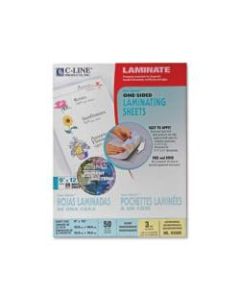 C-Line Cleer Adheer Laminating Sheets with Antimicrobial Protection - Clear, One-Sided, 9 x 12, 50/BX, 65009