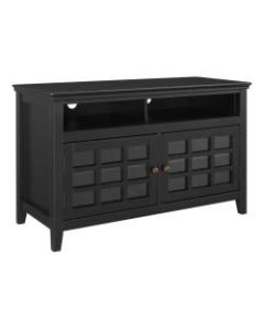 Linon Henry 2-Door Media Cabinet, 27-3/16inH x 44-3/16inW x 20-3/16inD, Black