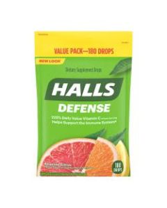 Halls Assorted Citrus Defense Drops, Pack Of 180