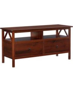 Linon Home Decor Products Rockport TV Stand, Antique Tobacco