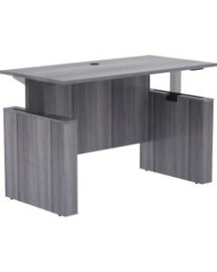 Lorell Essentials 60inW Sit-to-Stand Desk Shell, Weathered Charcoal